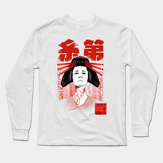 Cry Baby Geisha Long Sleeve T-Shirt by SnakesPit